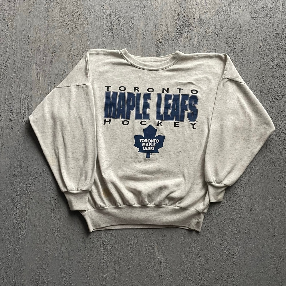 Vintage Toronto Maple Leafs Hockey Sweatshirt Men XL Grey 90s NHL NHL